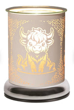 Load image into Gallery viewer, Electric Wax Melter - White Silhouette Highland Cow