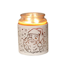 Load image into Gallery viewer, Tealight Wax Melter and Candle Holder - White & Gold Silhouette Melter Santa