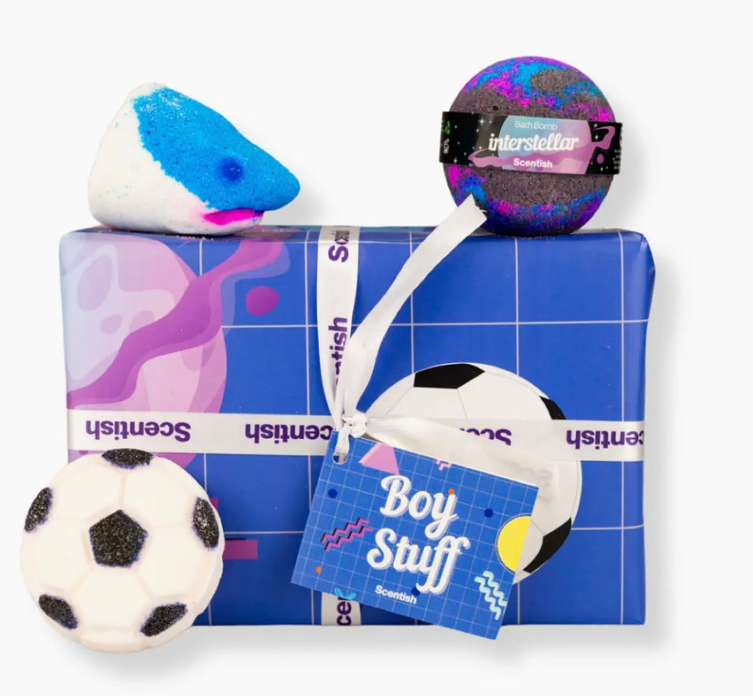 Boys stuff bath bomb gift set